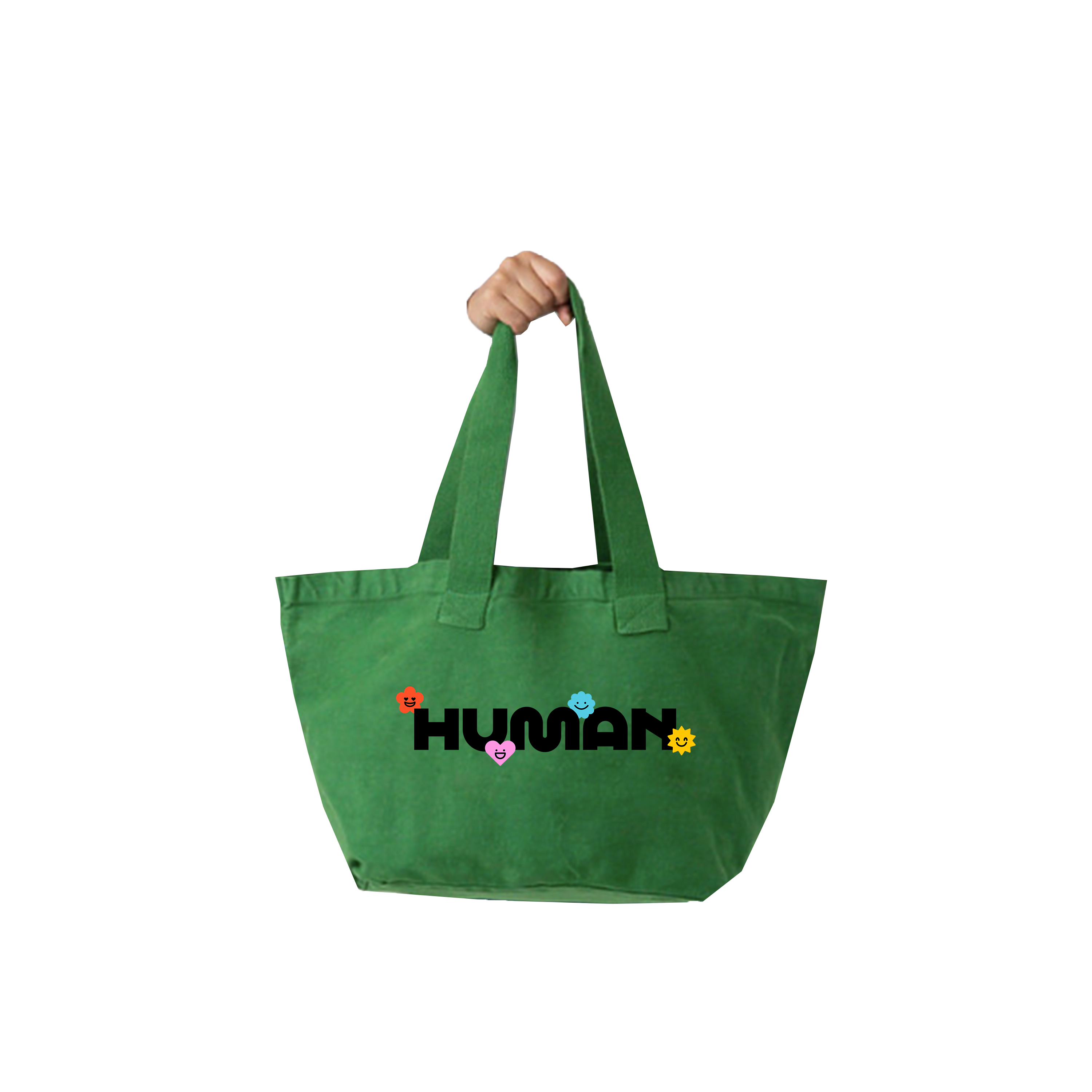 HUMAN TOTE IN VINTAGE GREEN Jubilee Media