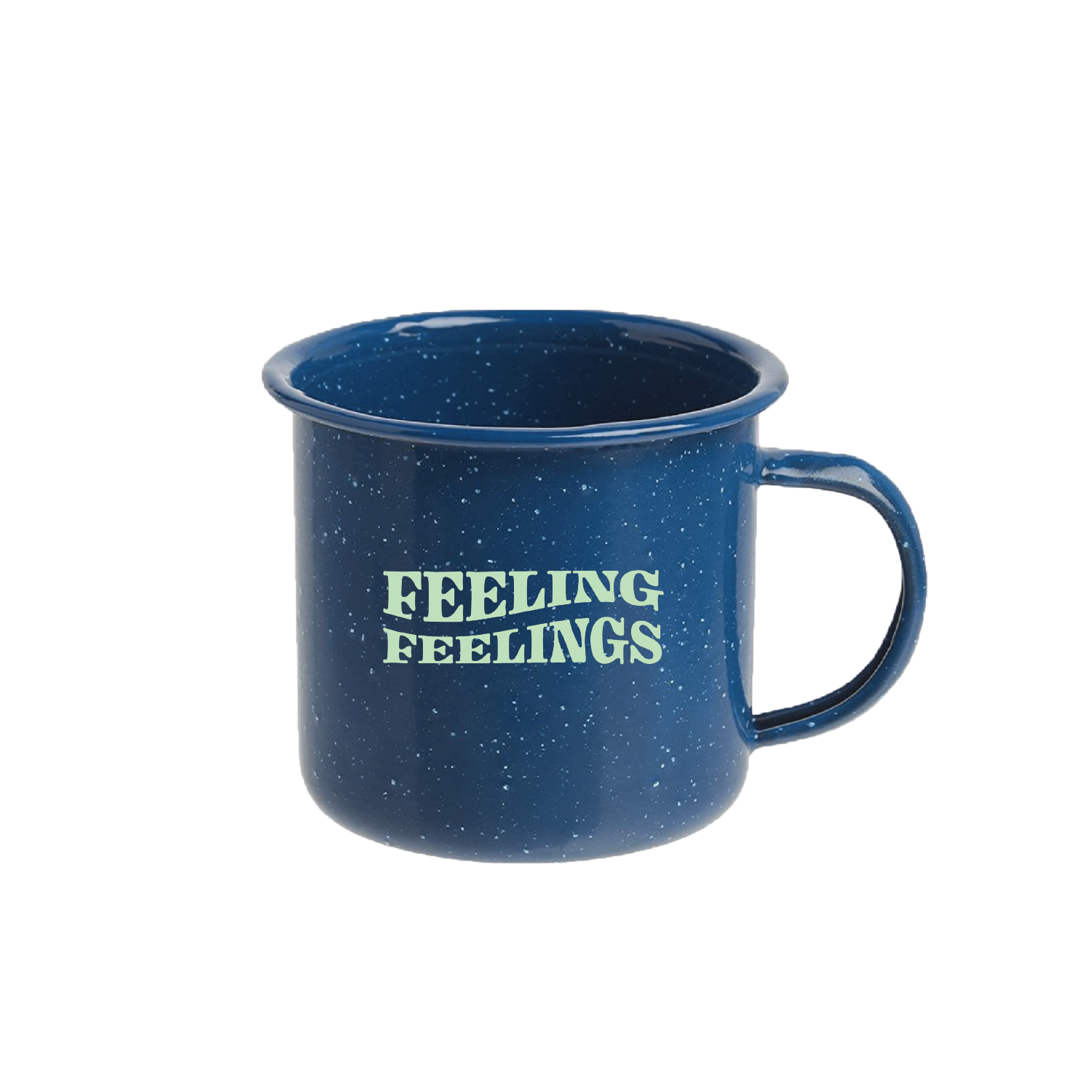 FEELING FEELINGS CAMPING MUG IN COBALT Jubilee Media