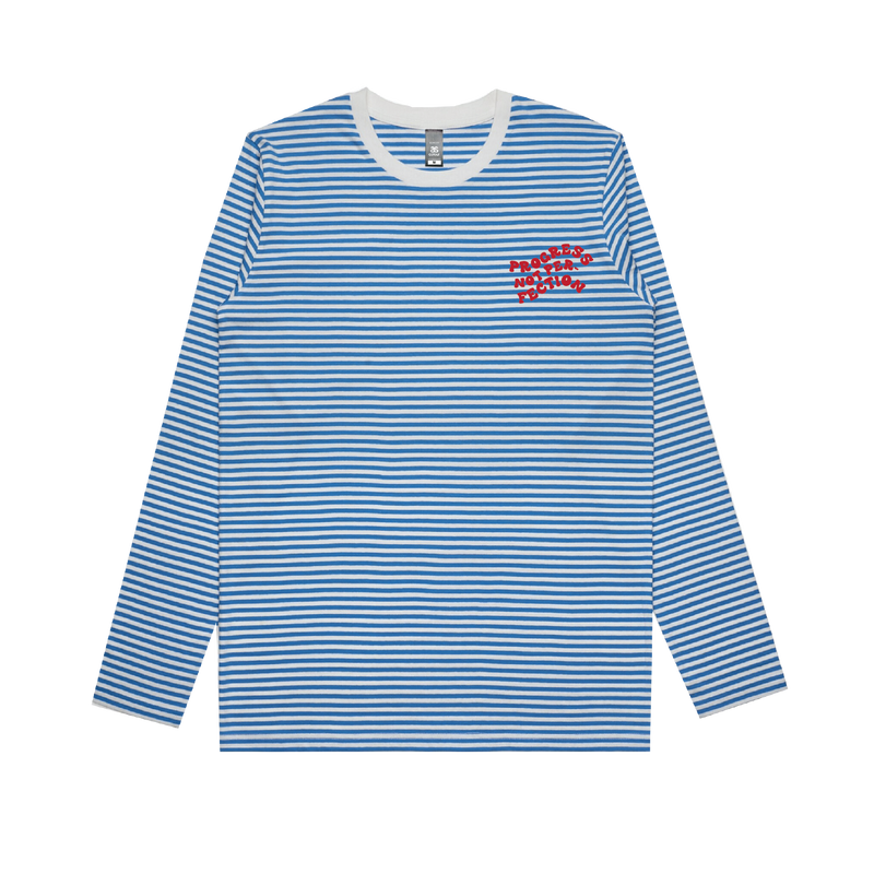 Progress Not Perfection Striped LS in Blue