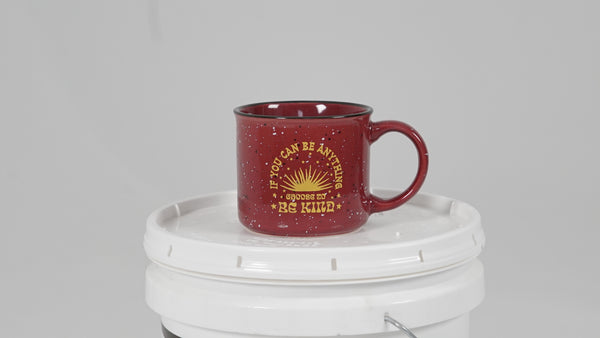 BE KIND CAMPING MUG IN RED