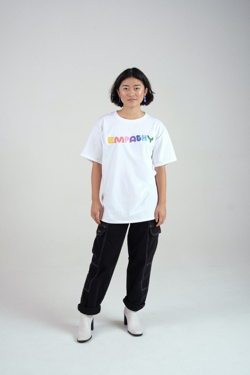EMPATHY WAVE TEE IN WHITE