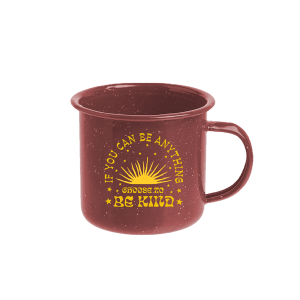 BE KIND CAMPING MUG IN RED